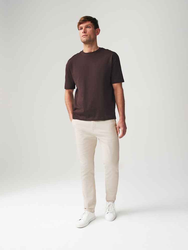 Ecru, Weiß - Chinohose in Skinny Fit mit Stretchanteil - Bild 2 von 9
