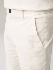 Ecru White Stretch Chino Trousers - Image 5 of 9