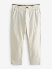 Ecru White Stretch Chino Trousers - Image 7 of 9