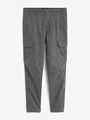 Black/Charcoal Grey Slim Fit Cotton Rich Stretch Cargo Trousers 2 Pack - Image 11 of 17