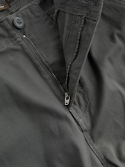 Black/Charcoal Grey Slim Fit Cotton Rich Stretch Cargo Trousers 2 Pack - Image 14 of 17
