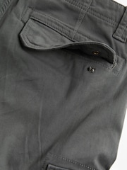Black/Charcoal Grey Slim Fit Cotton Rich Stretch Cargo Trousers 2 Pack - Image 15 of 17