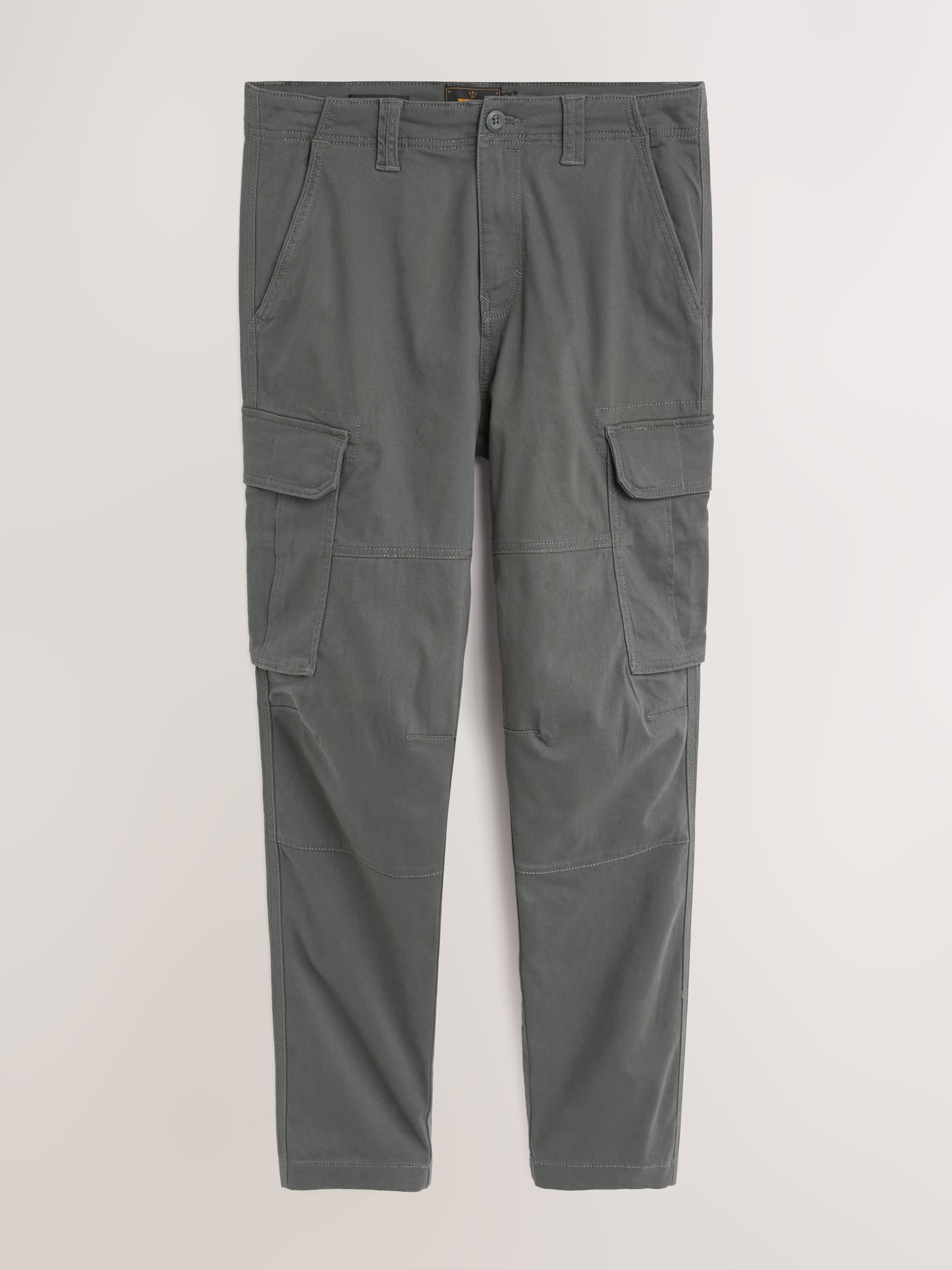 Buy Black/Charcoal Grey Slim Fit Cotton Rich Stretch Cargo