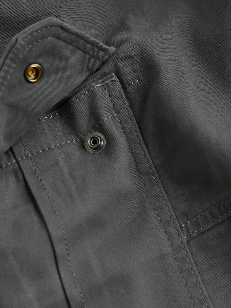 Black/Charcoal Grey Slim Fit Cotton Rich Stretch Cargo Trousers 2 Pack - Image 17 of 17