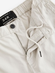 Off White Slim Lightweight Stretch Cargo Utility Trousers - Image 11 of 14