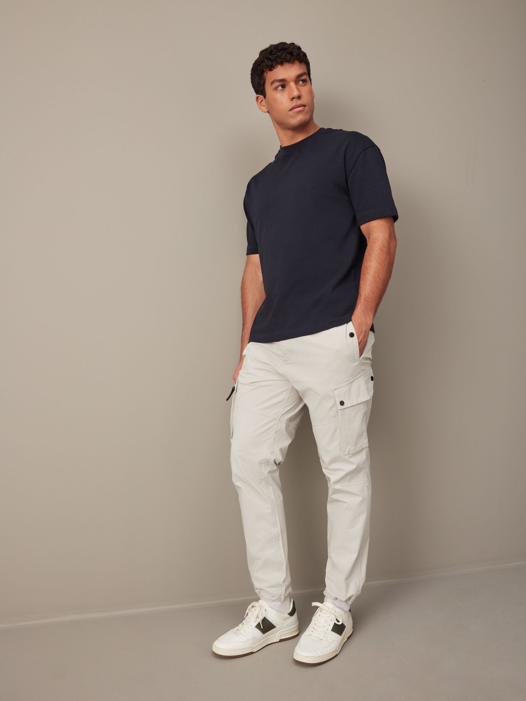 Buy Off White Slim Lightweight Stretch Cargo Utility