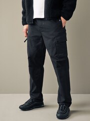 Black Straight Lightweight Stretch Cargo Utility Trousers - Image 1 of 1