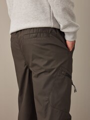 Dark Khaki Green Relaxed Fit Utility Parachute Cargo Trousers - Image 5 of 11