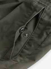 Dark Khaki Green Relaxed Fit Utility Parachute Cargo Trousers - Image 9 of 11