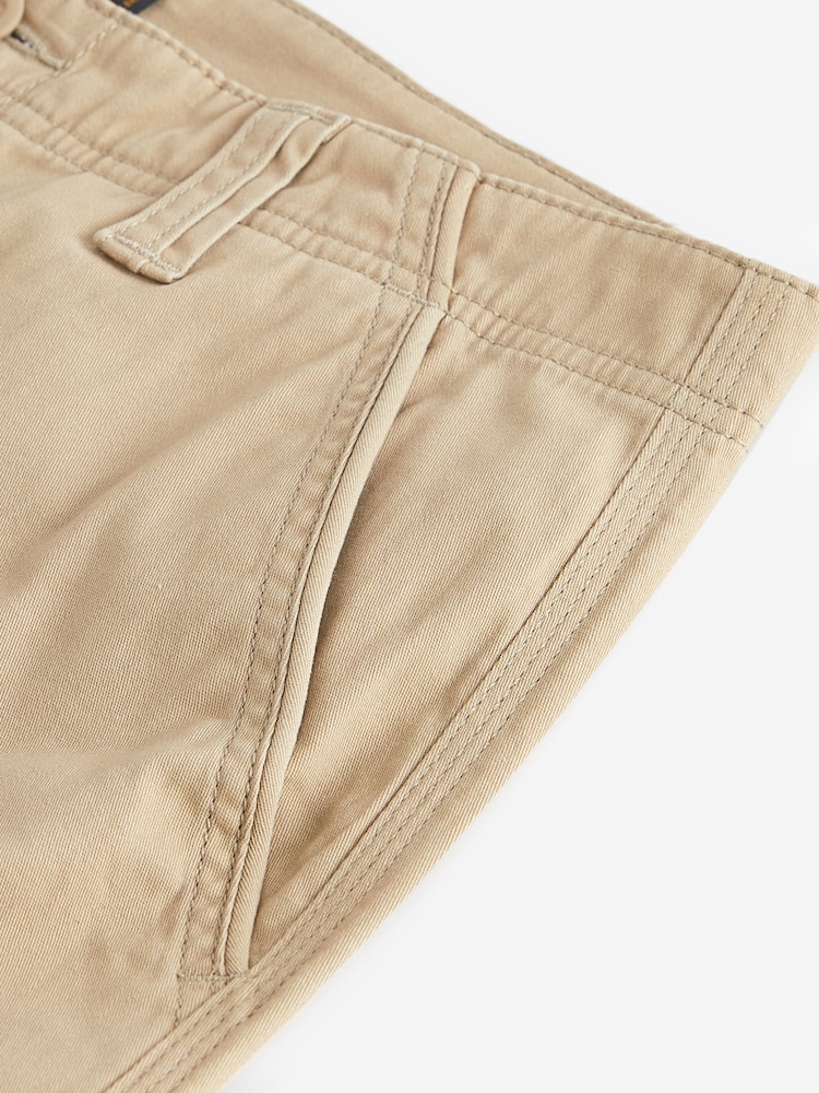 Stone Slim Fit Cotton Stretch Cargo Trousers - Image 10 of 10