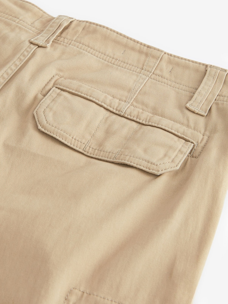 Stone Slim Fit Cotton Stretch Cargo Trousers - Image 11 of 11