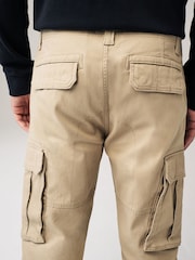 Stone Slim Fit Cotton Stretch Cargo Trousers - Image 6 of 10