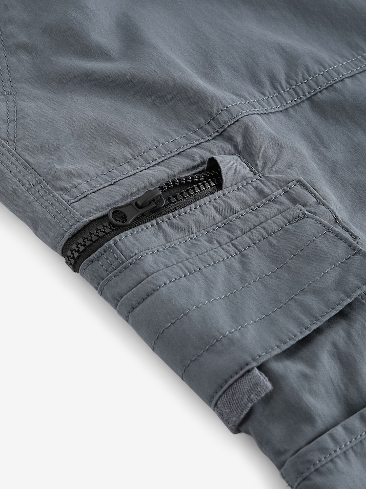 Blue Relaxed Belted Tech Cargo Trousers - Image 11 of 11