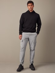 Light Grey Regular Tapered Stretch Utility Cargo Trousers - Image 2 of 13