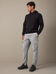 Light Grey Regular Tapered Stretch Utility Cargo Trousers - Image 3 of 13