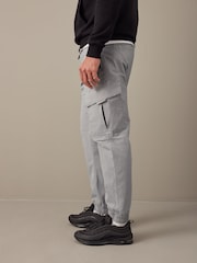 Light Grey Regular Tapered Stretch Utility Cargo Trousers - Image 4 of 13