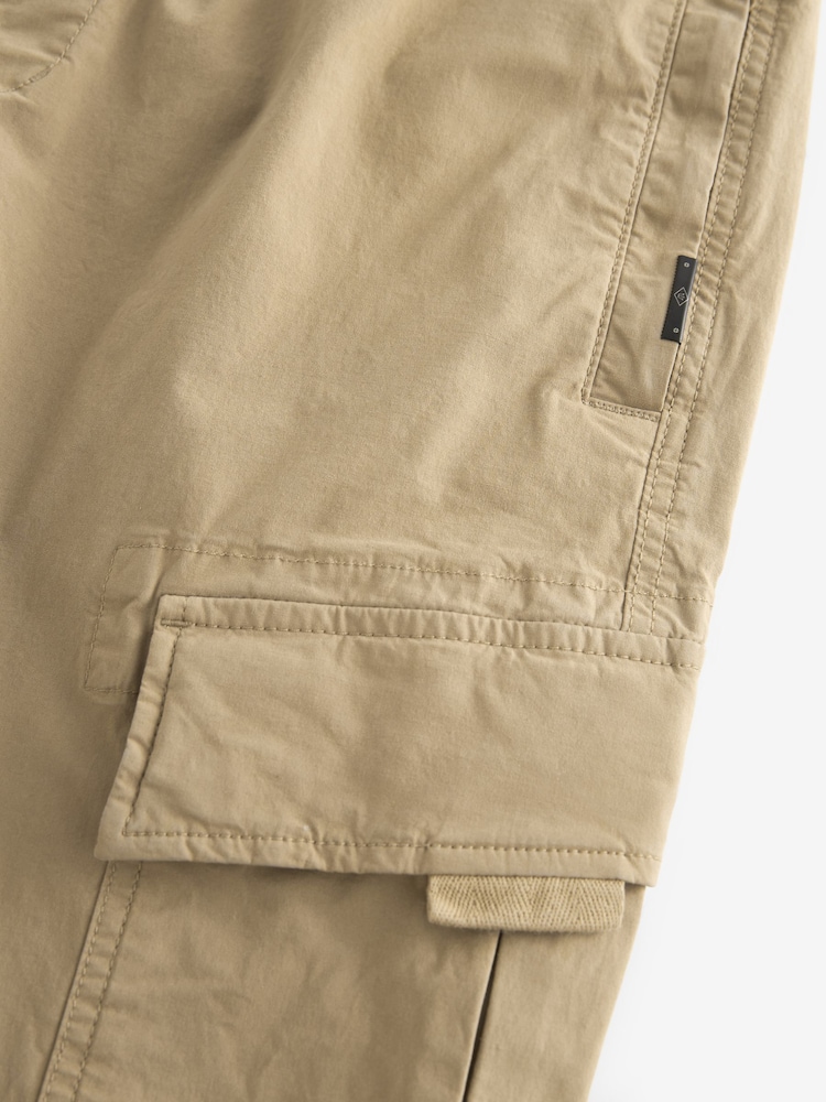 Light Tan Regular Tapered Stretch Utility Cargo Trousers - Image 11 of 11