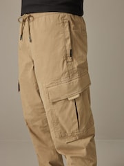 Light Tan Regular Tapered Stretch Utility Cargo Trousers - Image 4 of 11