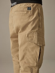Light Tan Regular Tapered Stretch Utility Cargo Trousers - Image 5 of 11