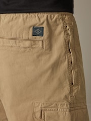 Light Tan Regular Tapered Stretch Utility Cargo Trousers - Image 6 of 11