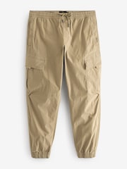 Light Tan Regular Tapered Stretch Utility Cargo Trousers - Image 8 of 11