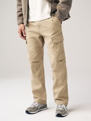 Pierre - Ajustement droit - Pantalon cargo stretch en coton - Image 1 de 11