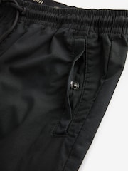 Black Relaxed Fit Utility Parachute Cargo Trousers - Image 11 of 13