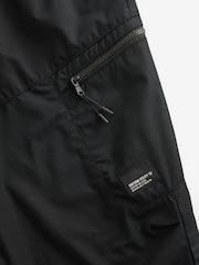 Black Relaxed Fit Utility Parachute Cargo Trousers - Image 12 of 13