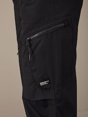 Black Relaxed Fit Utility Parachute Cargo Trousers - Image 8 of 13