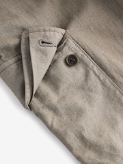 Pilzbraun - Cargohose aus Leinen und Baumwolle mit elastischem Kordelzug - Bild 10 von 10