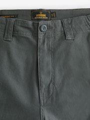 Black/Charcoal Grey Straight Fit Cotton Rich Stretch Cargo Trousers 2 Pack - Image 10 of 13
