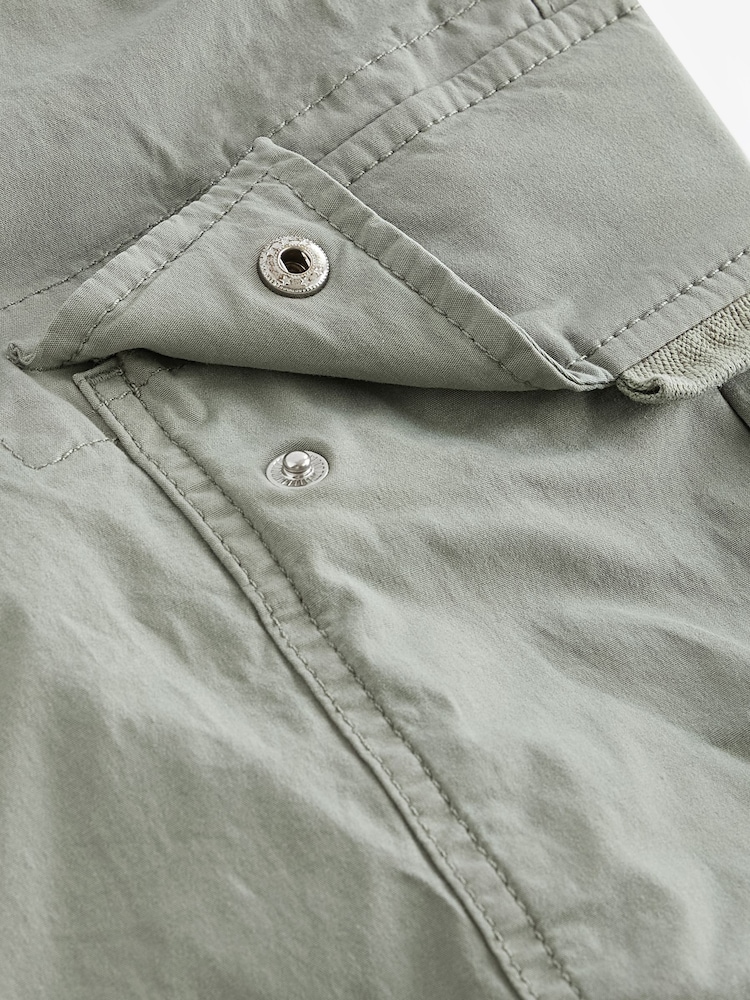 Sage Green Regular Tapered Stretch Utility Cargo Trousers - Image 10 of 10