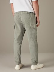 Sage Green Regular Tapered Stretch Utility Cargo Trousers - Image 3 of 10