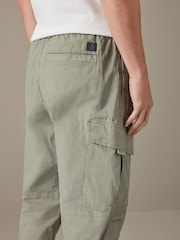 Sage Green Regular Tapered Stretch Utility Cargo Trousers - Image 5 of 10
