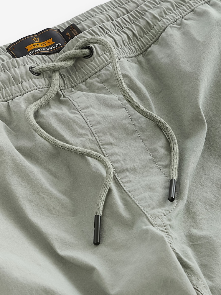 Sage Green Regular Tapered Stretch Utility Cargo Trousers - Image 7 of 10