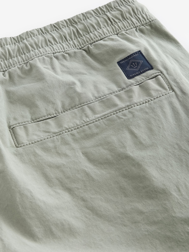 Sage Green Regular Tapered Stretch Utility Cargo Trousers - Image 9 of 10