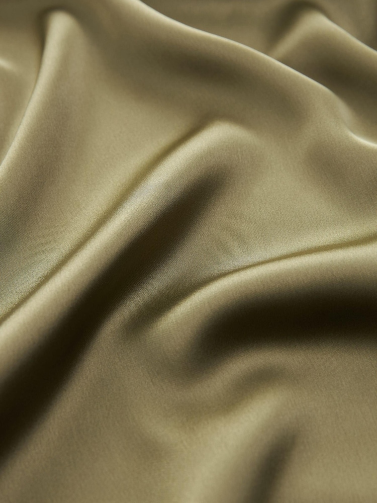 Green Tailored Satin Midi Skirt - Image 6 of 6