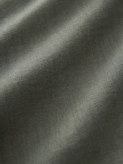 Khaki Green Linen Cotton Elasticated Drawstring Trousers - Image 9 of 9