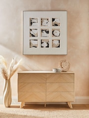 Natural Extra Large Hand Painted Abstract Framed Canvas Wall Art - Image 1 of 6