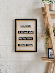 Wood Bronx Normal Family Slogan Framed Wall Art - Image 1 of 5