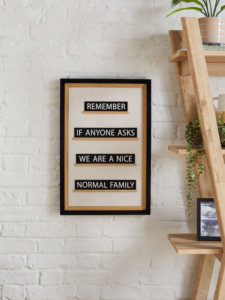 Wood Bronx Normal Family Slogan Framed Wall Art - Image 1 of 5