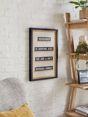 Wood Bronx Normal Family Slogan Framed Wall Art - Image 2 of 5
