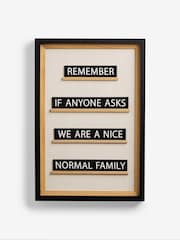 Wood Bronx Normal Family Slogan Framed Wall Art - Image 4 of 5