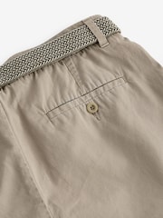 Light Khaki Green Belted Linen Blend Trousers - Image 11 of 12