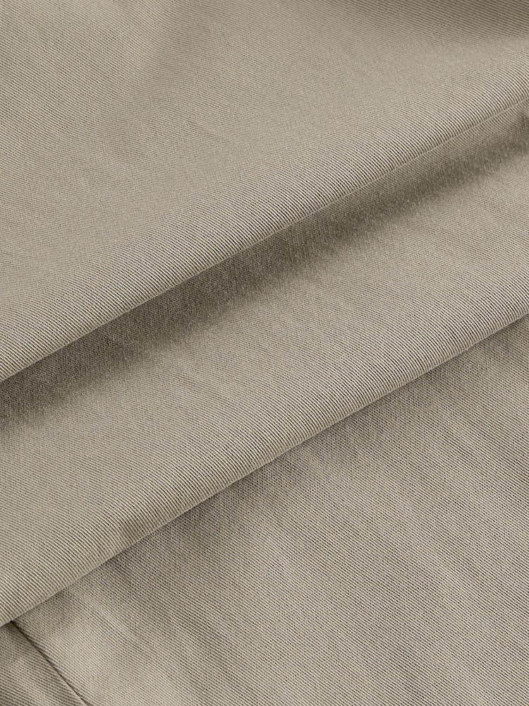 Light Khaki Green Belted Linen Blend Trousers - Image 12 of 12