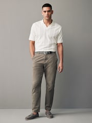 Light Khaki Green Belted Linen Blend Trousers - Image 2 of 12