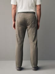 Light Khaki Green Belted Linen Blend Trousers - Image 4 of 12