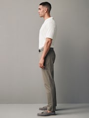 Light Khaki Green Belted Linen Blend Trousers - Image 5 of 12