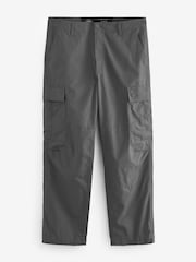 Charcoal Grey Relaxed Fit Ripstop Cargo 100% Cotton Trousers - Image 7 of 12
