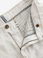 Light Grey 100% Linen Cargo Trousers - Image 11 of 13